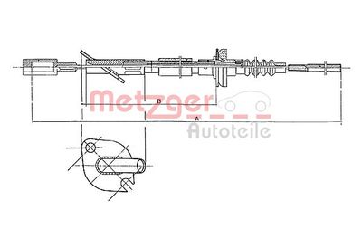Cable Pull, clutch control METZGER AUTOTEILE 1402.2