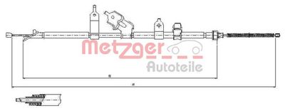 Cable Pull, parking brake METZGER AUTOTEILE 17.1081
