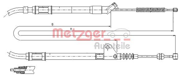 METZGER AUTOTEILE 17.1415 Cable Pull, parking brake