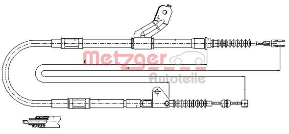 METZGER AUTOTEILE 17.1418 Cable Pull, parking brake
