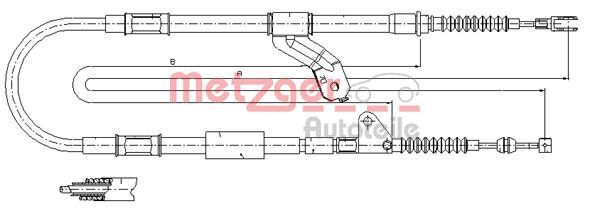 METZGER AUTOTEILE 17.1419 Cable Pull, parking brake