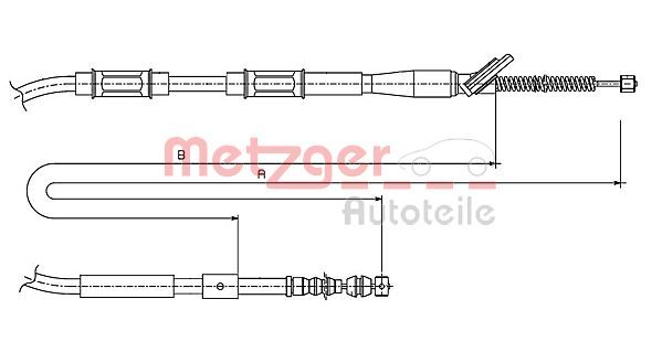 METZGER AUTOTEILE 17.1445 Cable Pull, parking brake