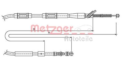 Cable Pull, parking brake METZGER AUTOTEILE 17.1446