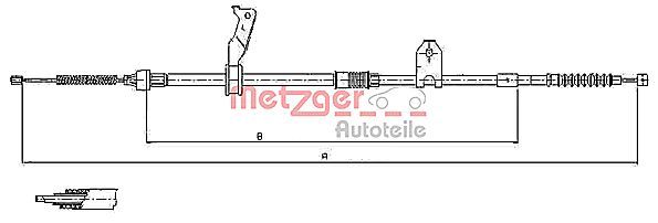 METZGER AUTOTEILE 17.1480 Cable Pull, parking brake