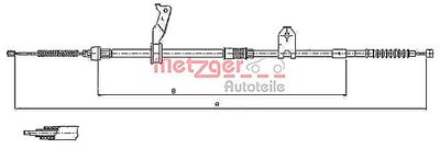 Cable Pull, parking brake METZGER AUTOTEILE 17.1480