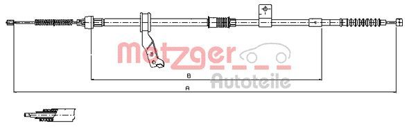 METZGER AUTOTEILE 17.1481 Cable Pull, parking brake