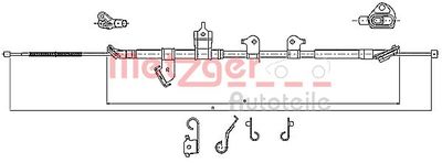 Cable Pull, parking brake METZGER AUTOTEILE 17.1567