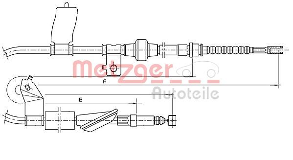 METZGER AUTOTEILE 17.4018 Cable Pull, parking brake