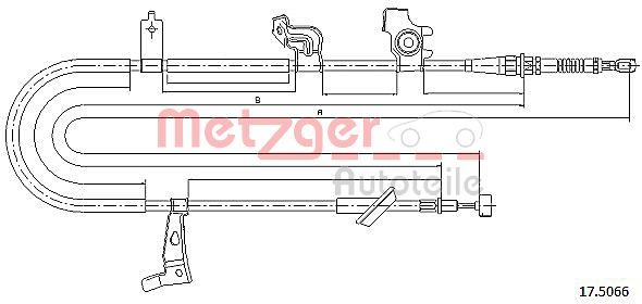 METZGER AUTOTEILE 17.5066 Cable Pull, parking brake