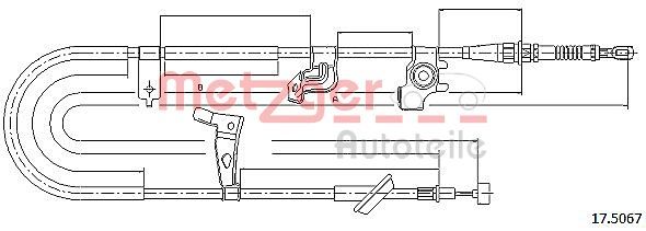 METZGER AUTOTEILE 17.5067 Cable Pull, parking brake
