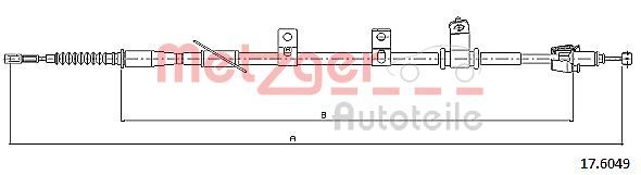 METZGER AUTOTEILE 17.6049 Cable Pull, parking brake