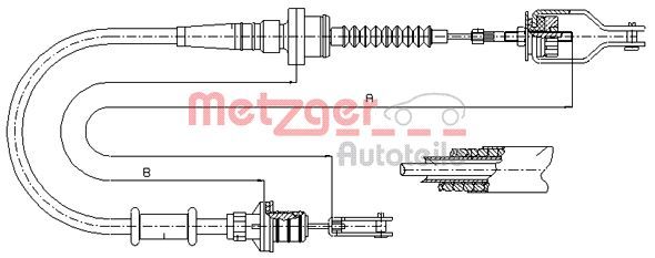 METZGER AUTOTEILE 18.0071 Cable Pull, clutch control