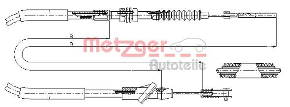 METZGER AUTOTEILE 18.6103 Cable Pull, clutch control