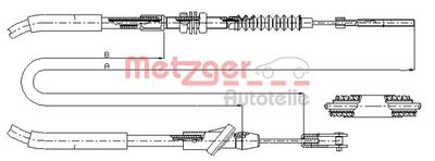Cable Pull, clutch control METZGER AUTOTEILE 18.6103
