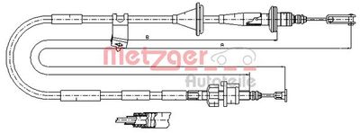 Cable Pull, clutch control METZGER AUTOTEILE 18.6112