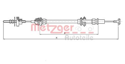 Cable Pull, clutch control METZGER AUTOTEILE 19.208E