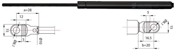 METZGER AUTOTEILE 2110266 Gas Spring, bonnet