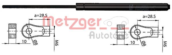 METZGER AUTOTEILE 2110405 Gas Spring, bonnet