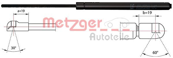 METZGER AUTOTEILE 2110414 Gas Spring, bonnet