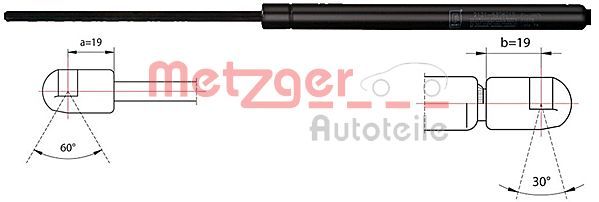 METZGER AUTOTEILE 2110453 Gas Spring, bonnet