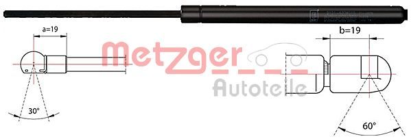 METZGER AUTOTEILE 2110485 Gas Spring, boot/cargo area