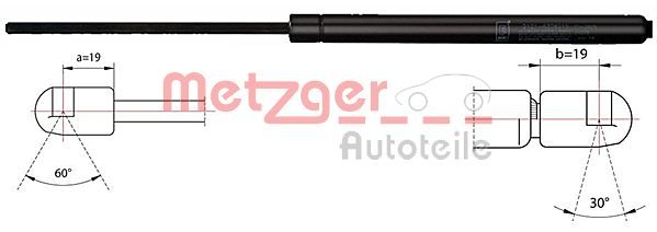 METZGER AUTOTEILE 2110516 Gas Spring, boot/cargo area