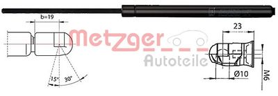 Gas Spring, boot/cargo area METZGER AUTOTEILE 2110536