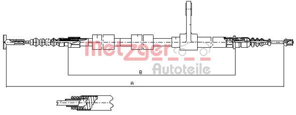 METZGER AUTOTEILE 251.31 Cable Pull, parking brake