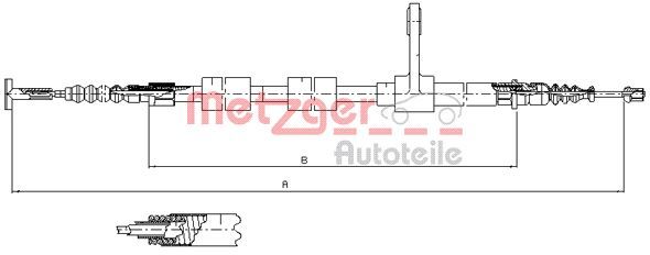 METZGER AUTOTEILE 251.33 Cable Pull, parking brake