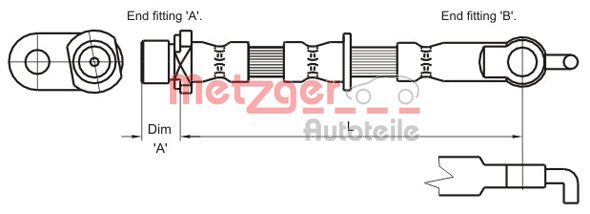 METZGER AUTOTEILE 4110011 Brake Hose