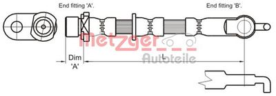 Brake Hose METZGER AUTOTEILE 4110013