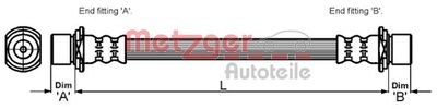 Brake Hose METZGER AUTOTEILE 4110023
