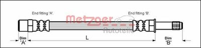 Brake Hose METZGER AUTOTEILE 4110048