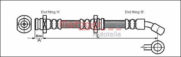 METZGER AUTOTEILE 4110088 Brake Hose