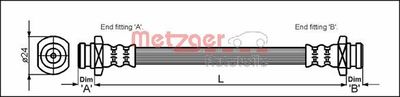 Brake Hose METZGER AUTOTEILE 4110089