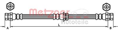 Brake Hose METZGER AUTOTEILE 4110119