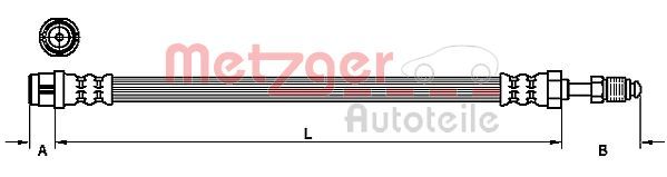 METZGER AUTOTEILE 4110120 Brake Hose