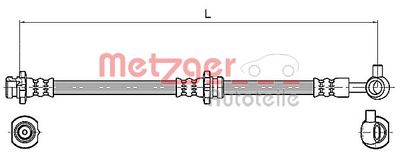 Brake Hose METZGER AUTOTEILE 4110132