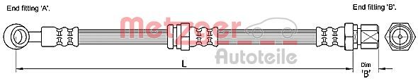 METZGER AUTOTEILE 4110191 Brake Hose