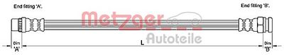Brake Hose METZGER AUTOTEILE 4110228