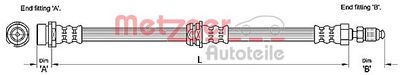 Brake Hose METZGER AUTOTEILE 4110240