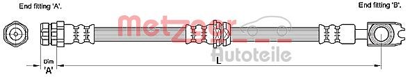 METZGER AUTOTEILE 4110247 Brake Hose