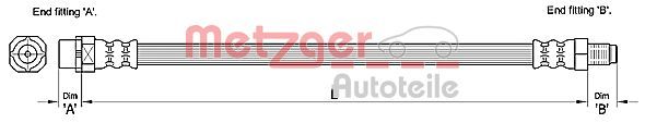 METZGER AUTOTEILE 4110267 Brake Hose