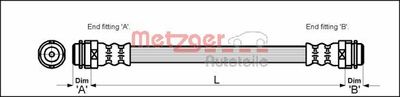 Brake Hose METZGER AUTOTEILE 4110346