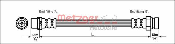 METZGER AUTOTEILE 4110348 Brake Hose