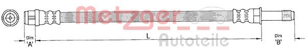 METZGER AUTOTEILE 4110363 Brake Hose