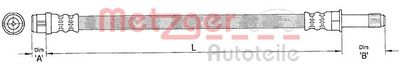 Brake Hose METZGER AUTOTEILE 4110363