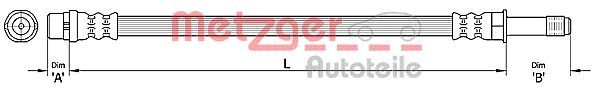 METZGER AUTOTEILE 4110367 Brake Hose