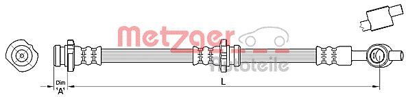 METZGER AUTOTEILE 4110384 Brake Hose