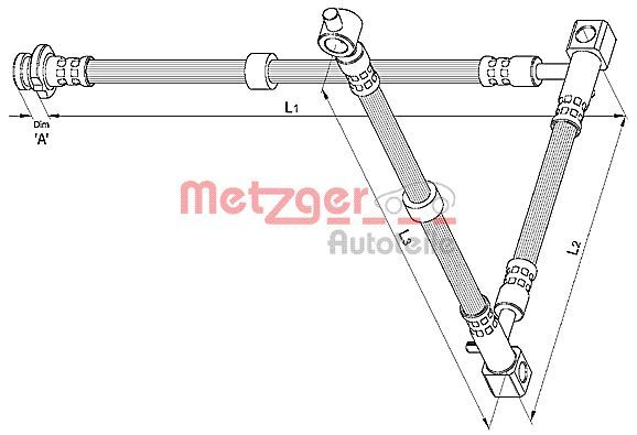 METZGER AUTOTEILE 4110395 Brake Hose